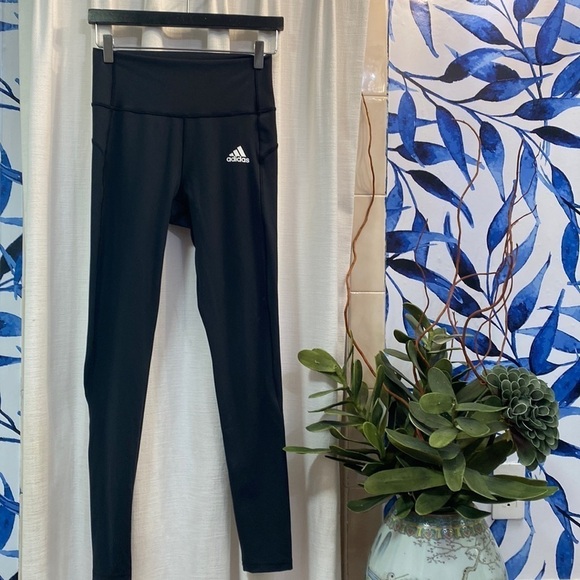 adidas Pants - Women’s Black Adidas Aeroready Athletic/Yoga Polyester & Spandex Leggings Size S